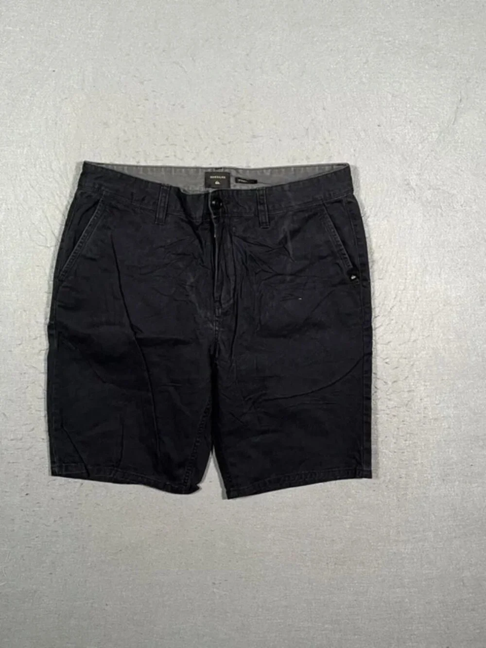 Quiksilver Black Chino Shorts Cotton Surf Skate W33 I9